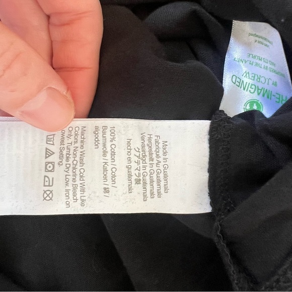 J. Crew 100% Cotton Black T-Shirt Dress | Size Small - Picture 6 of 6